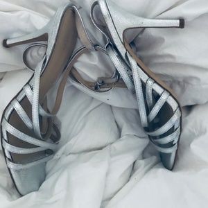 Size 11 / EU41  Silver Strappy Heels Evening wear.